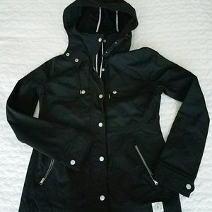 A&F Rain/Wind Proof Hooded Jacket, size XS/S Black